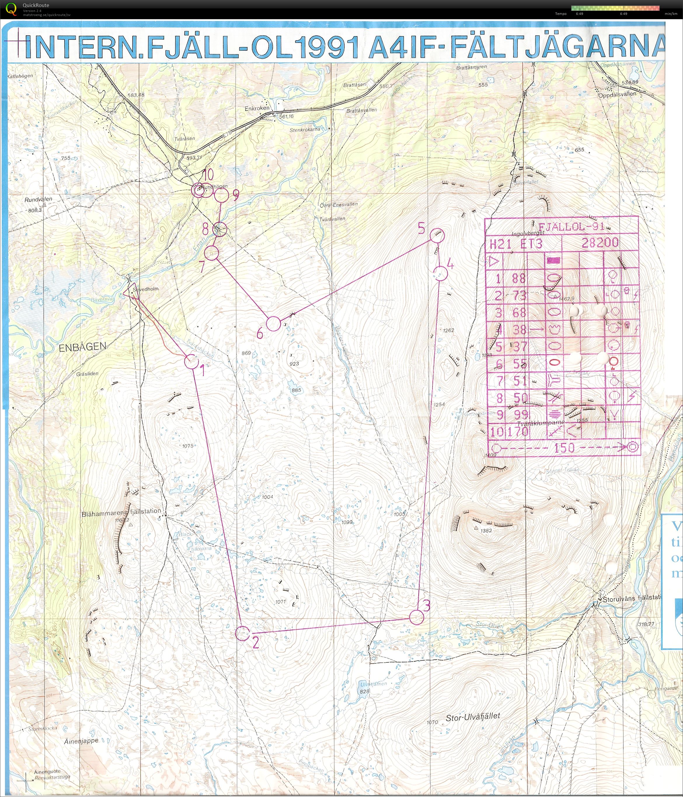 Fjällorienteringen E3 (17/07/1991)