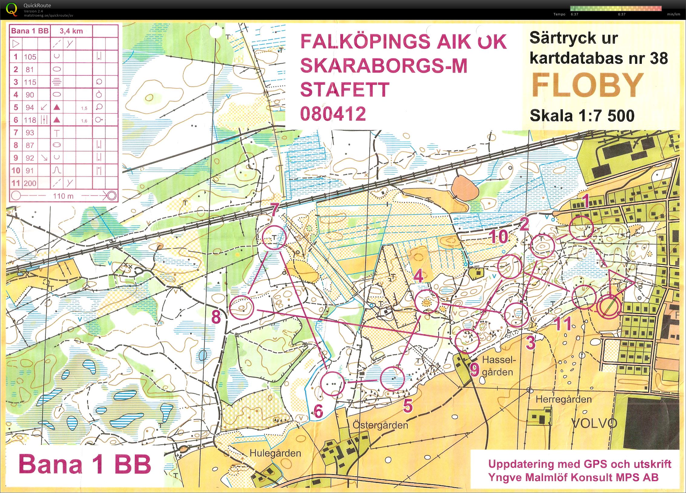 Skaraborgsmästerskap stafett (2008-04-12)